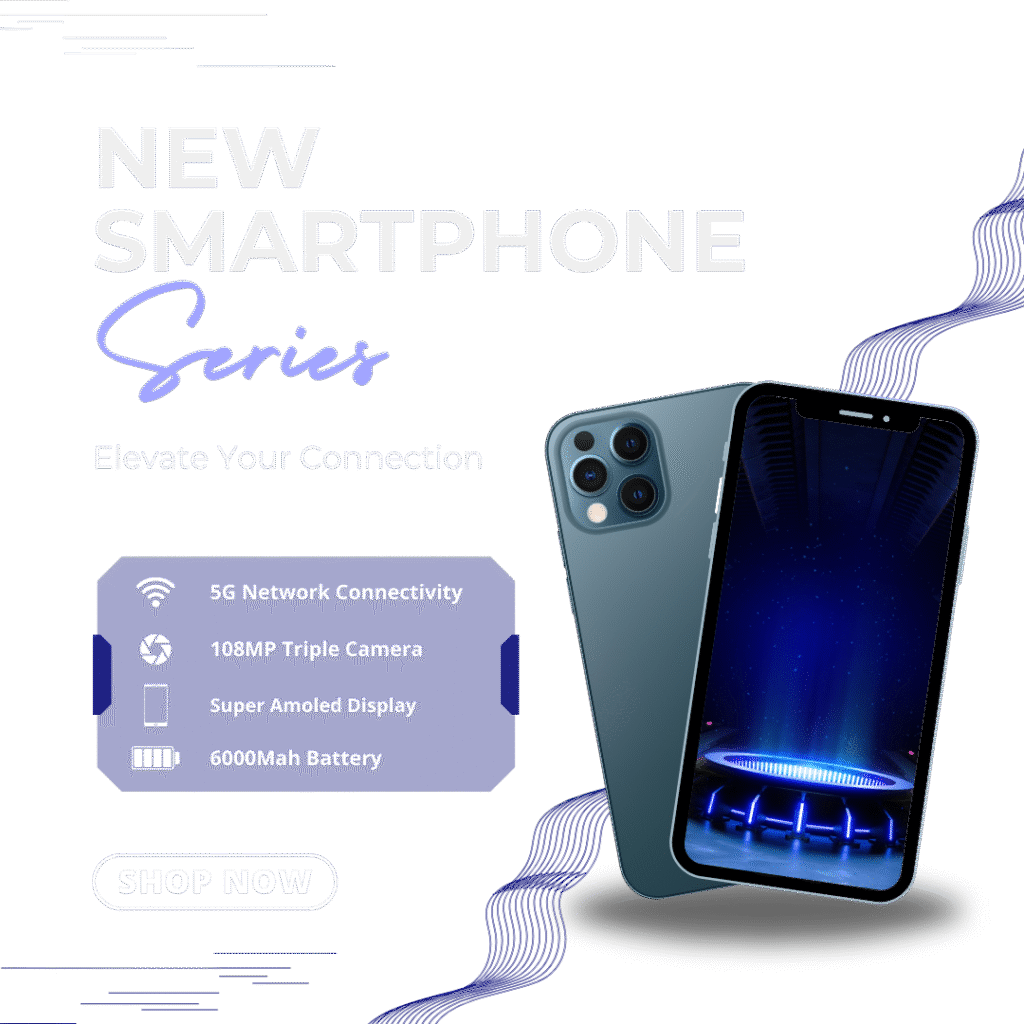 Blue White Modern Gradient New Smartphone Series Instagram Post