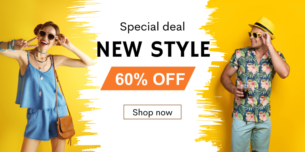 Yellow White Modern Special Discount Banner
